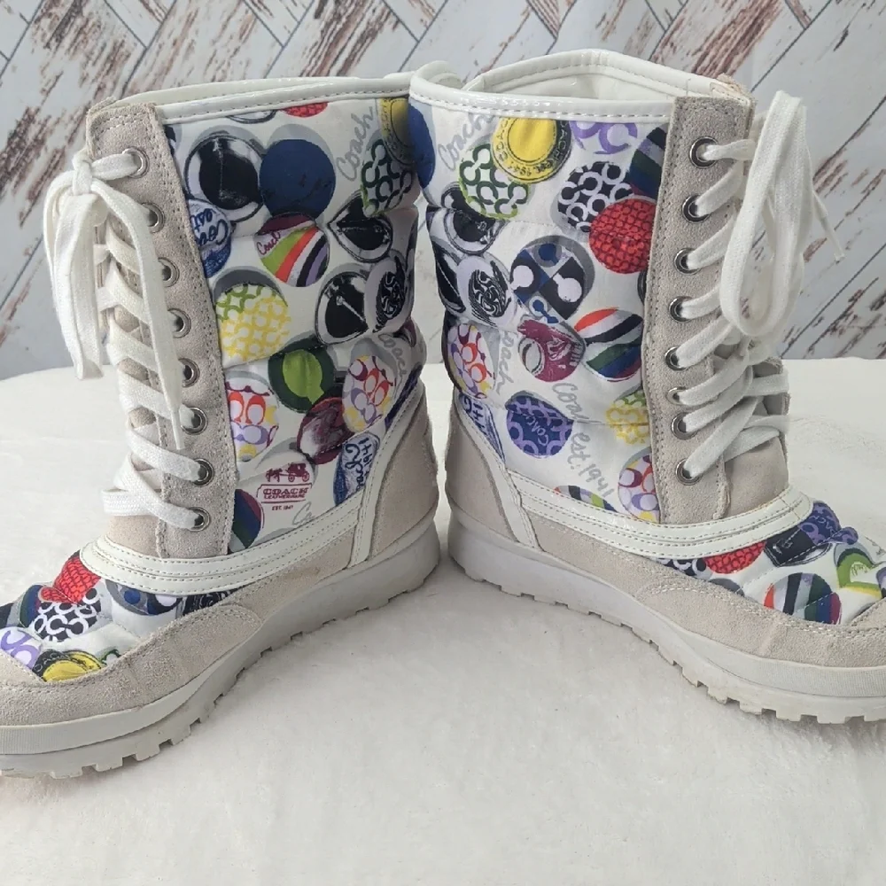 Coach Dorean Multi-Color Ski & Snow Boots – Waterproof/Snow Resistant
